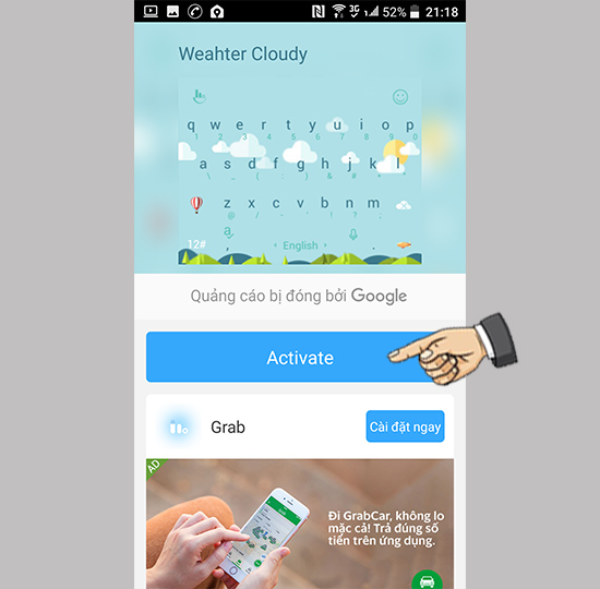 Chọn Activate để kích hoạt